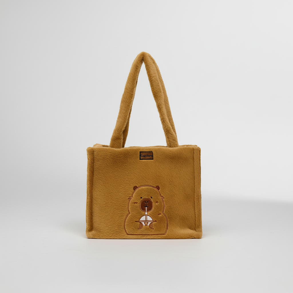 Capyraffy Plüsch-Rucksack aus Kunstfell