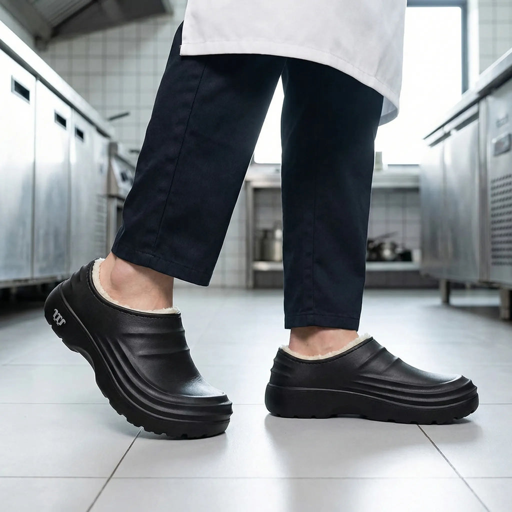 Cheftrex Fleece-gefütterte Geschlossene-Zehe Küchen-Clog