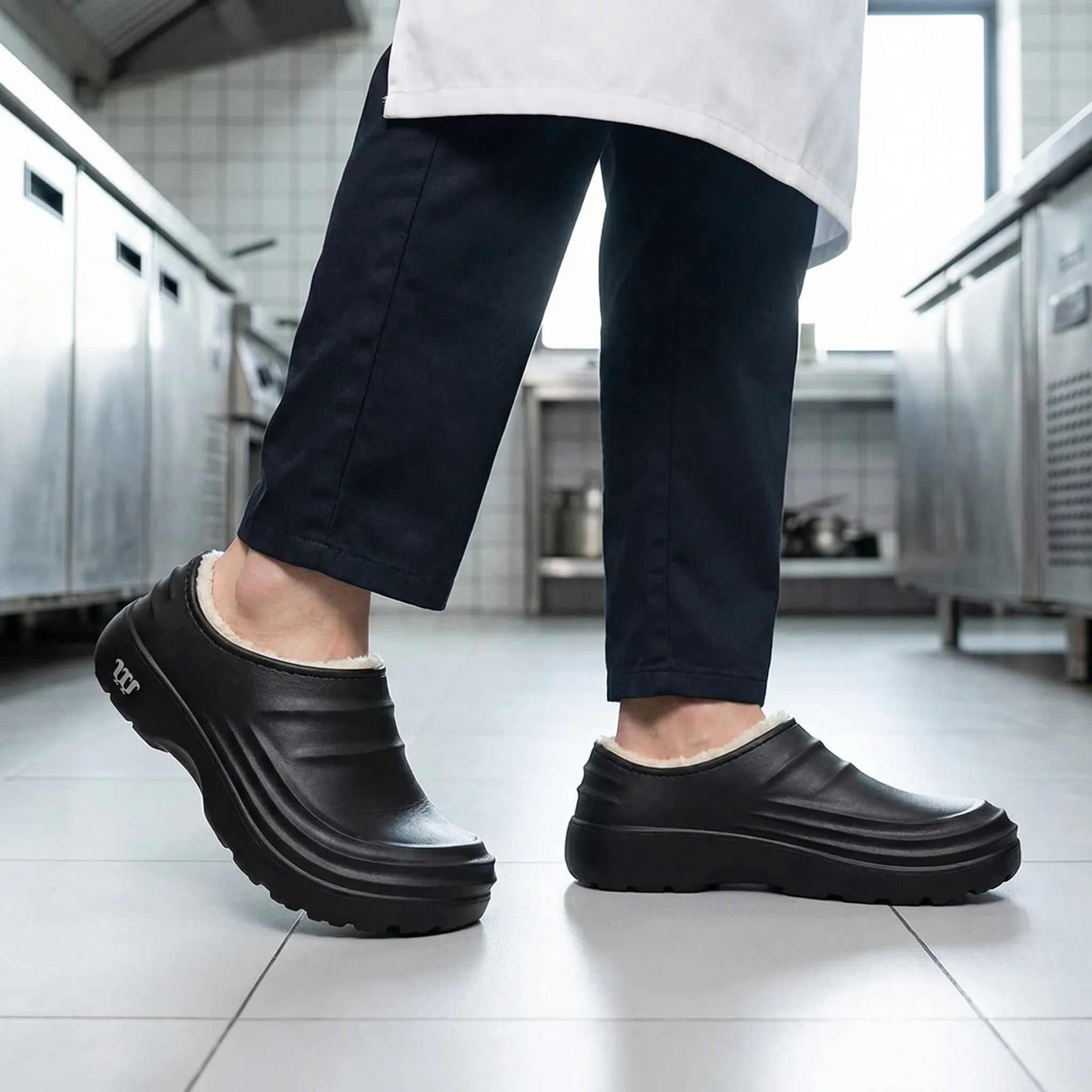 Cheftrex Fleece-gefütterte Geschlossene-Zehe Küchen-Clog