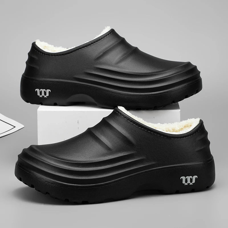 Cheftrex Fleece-gefütterte Geschlossene-Zehe Küchen-Clog