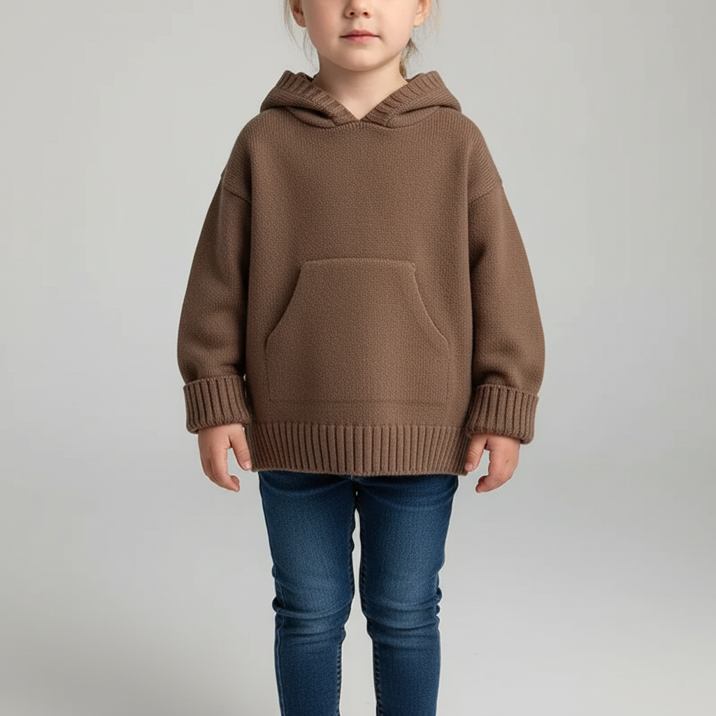 Kinder Kapuzen Strickpullover