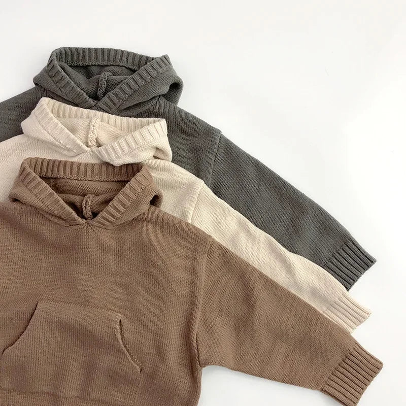 Kinder Kapuzen Strickpullover