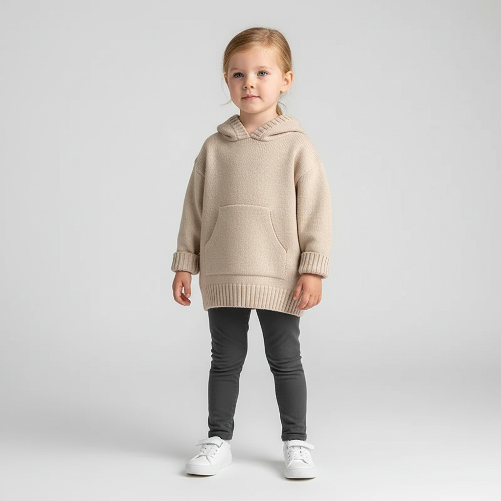 Kinder Kapuzen Strickpullover