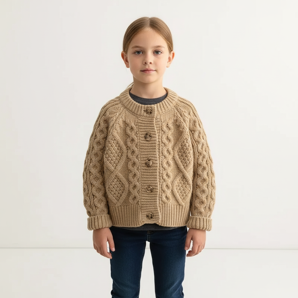 Kinder Langarm Strickjacke