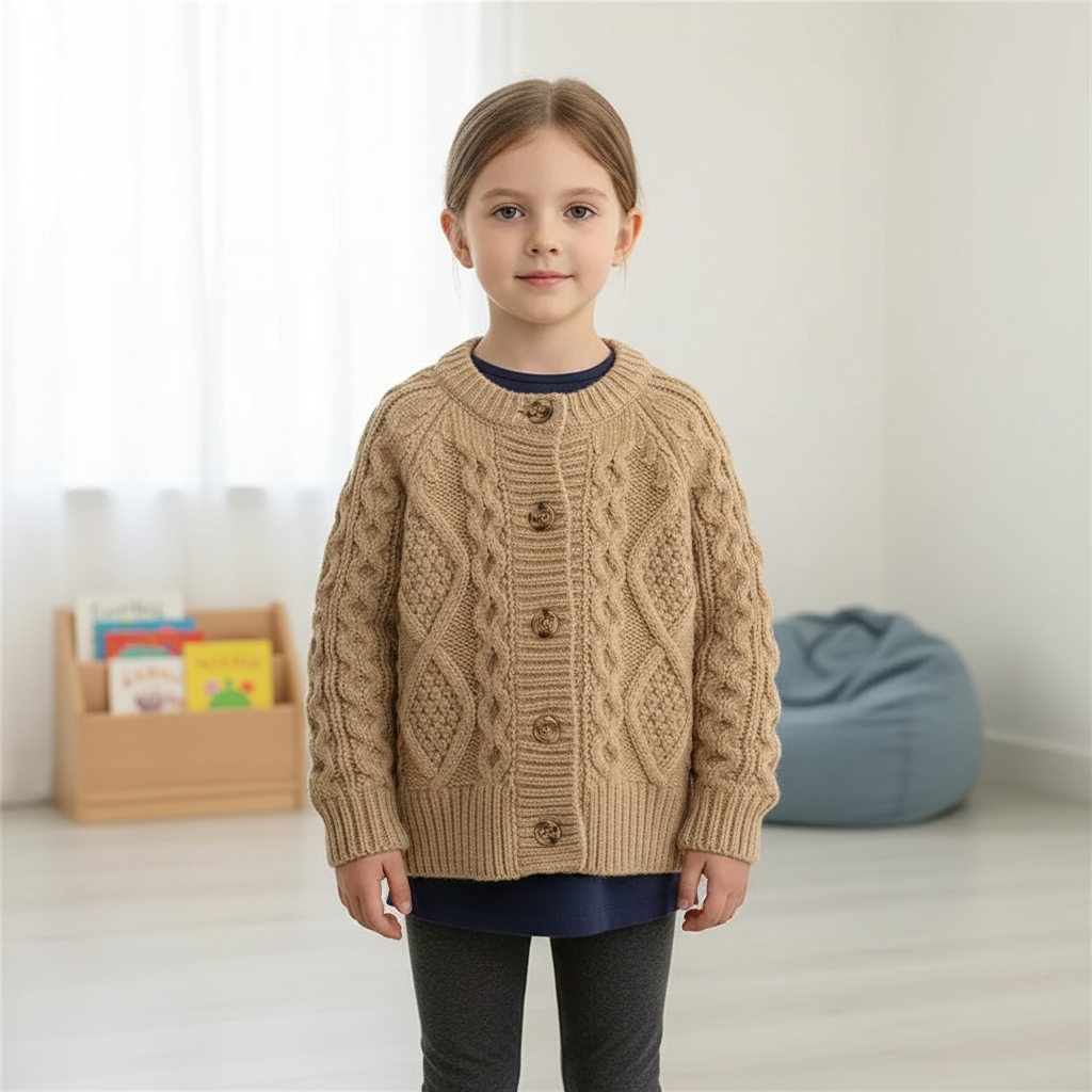 Kinder Langarm Strickjacke