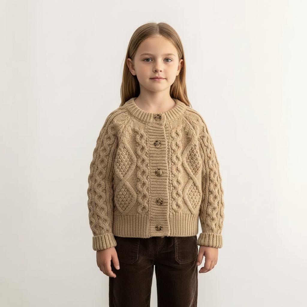 Kinder Langarm Strickjacke