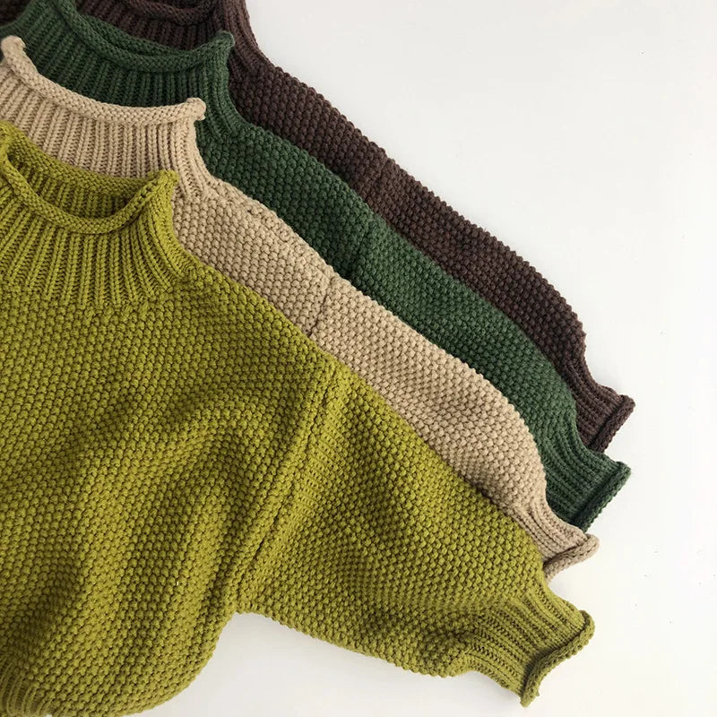 Kinder Gerippter Rollkragenpullover