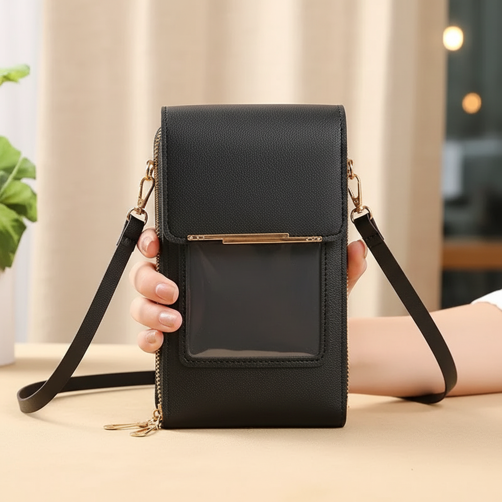 Kompakte PU-Crossbody-Tasche