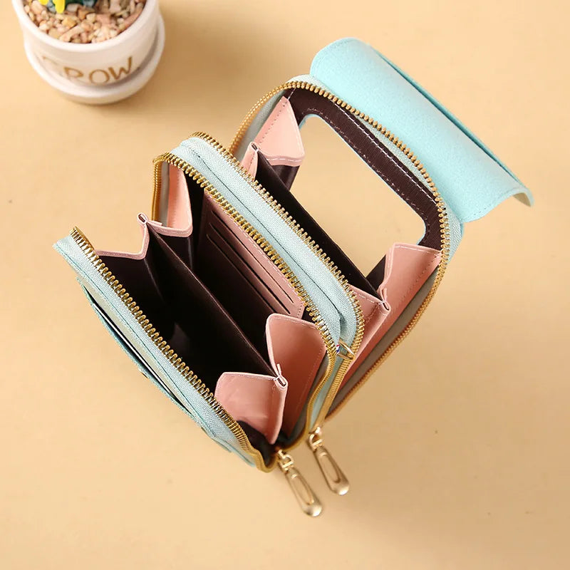 Kompakte PU-Crossbody-Tasche