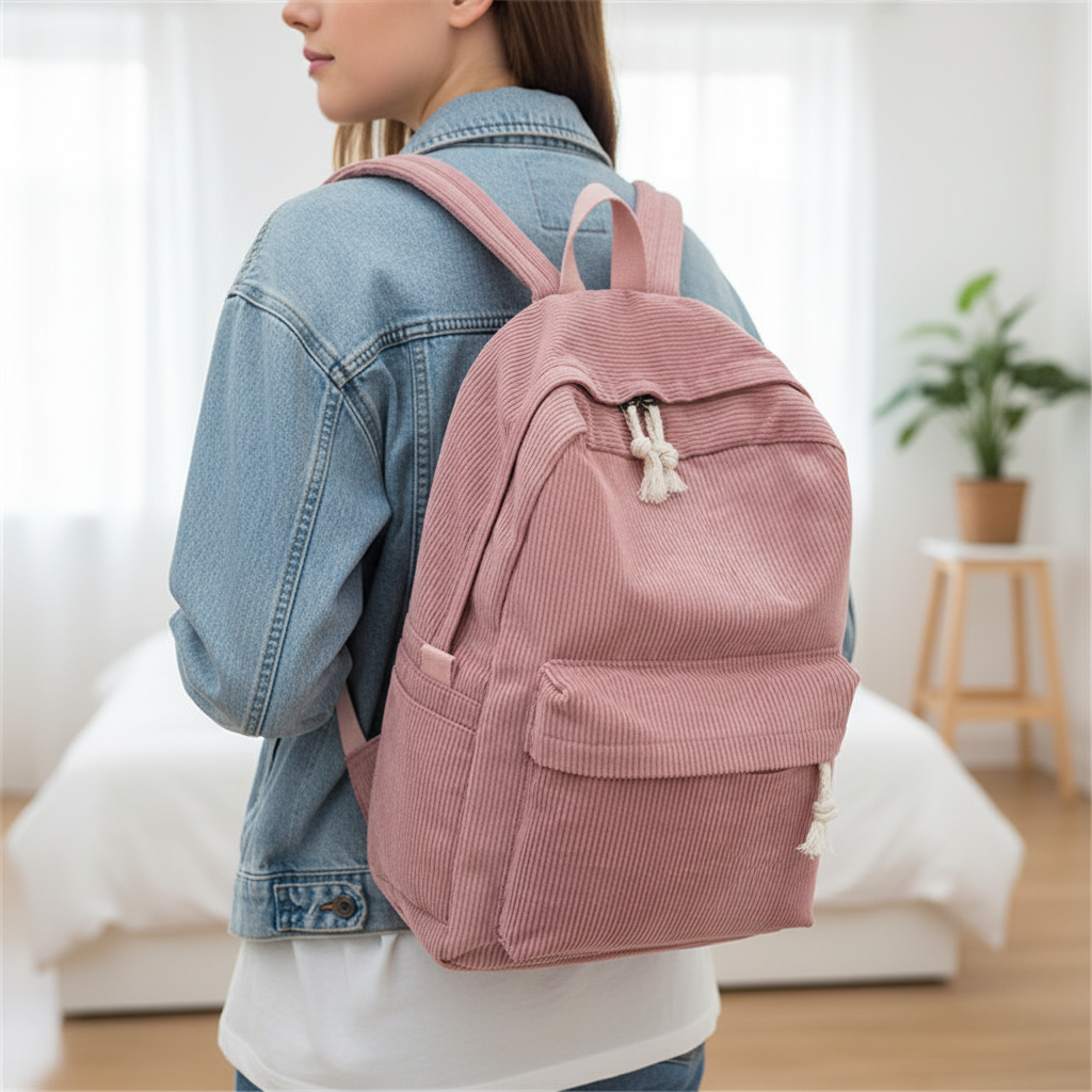 Cordiva Kord-Rucksack mit weichem Rücken