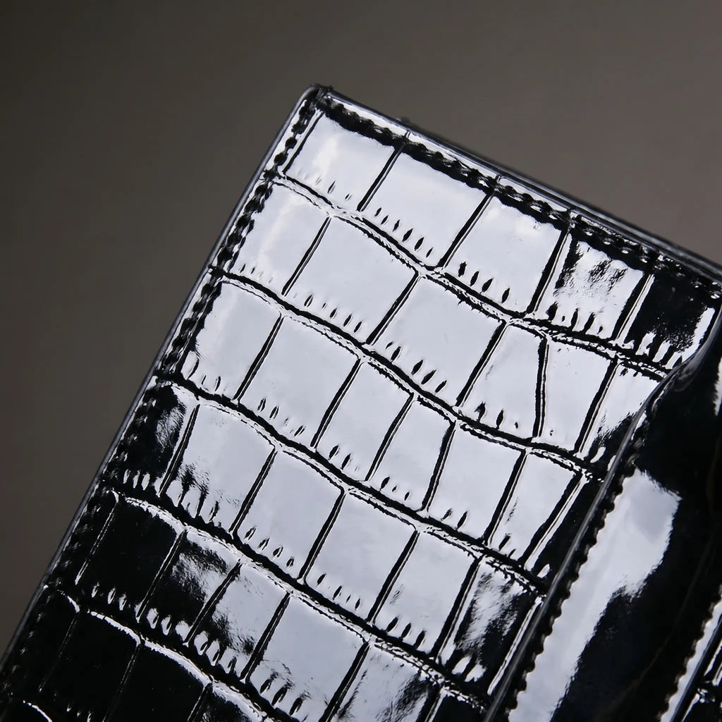 Crocovelle Strukturierte Handtasche Mit Kroko-Prägung