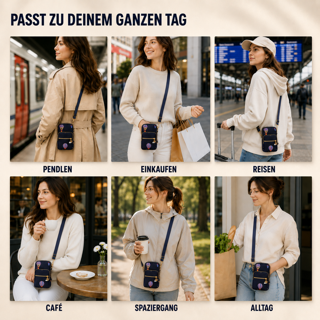Crossette Kleine Zip-Umhängetasche