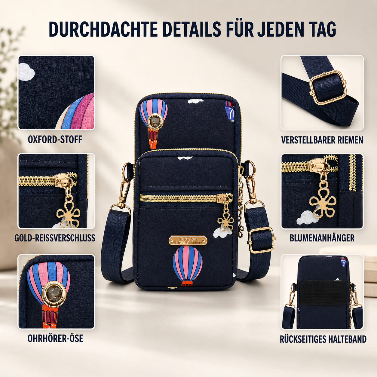 Crossette Kleine Zip-Umhängetasche