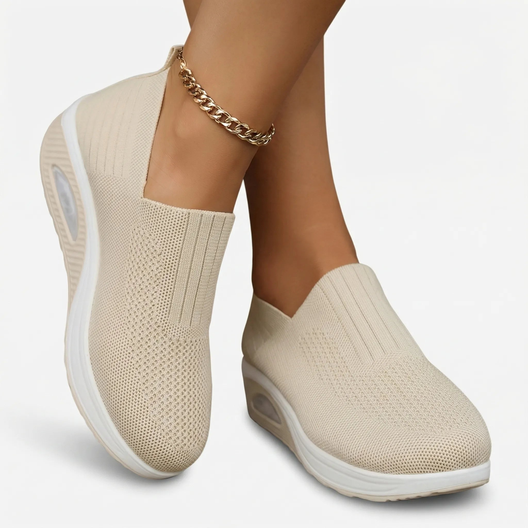 Cushova Slip-On Keilabsatz-Plattform-Sneaker
