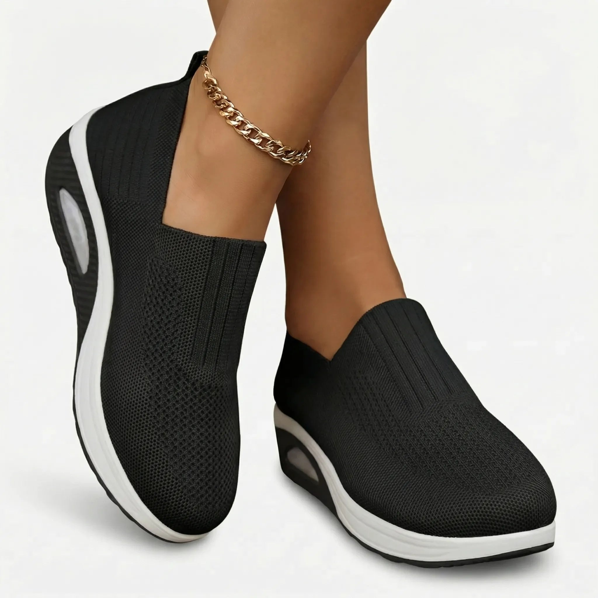 Cushova Slip-On Keilabsatz-Plattform-Sneaker