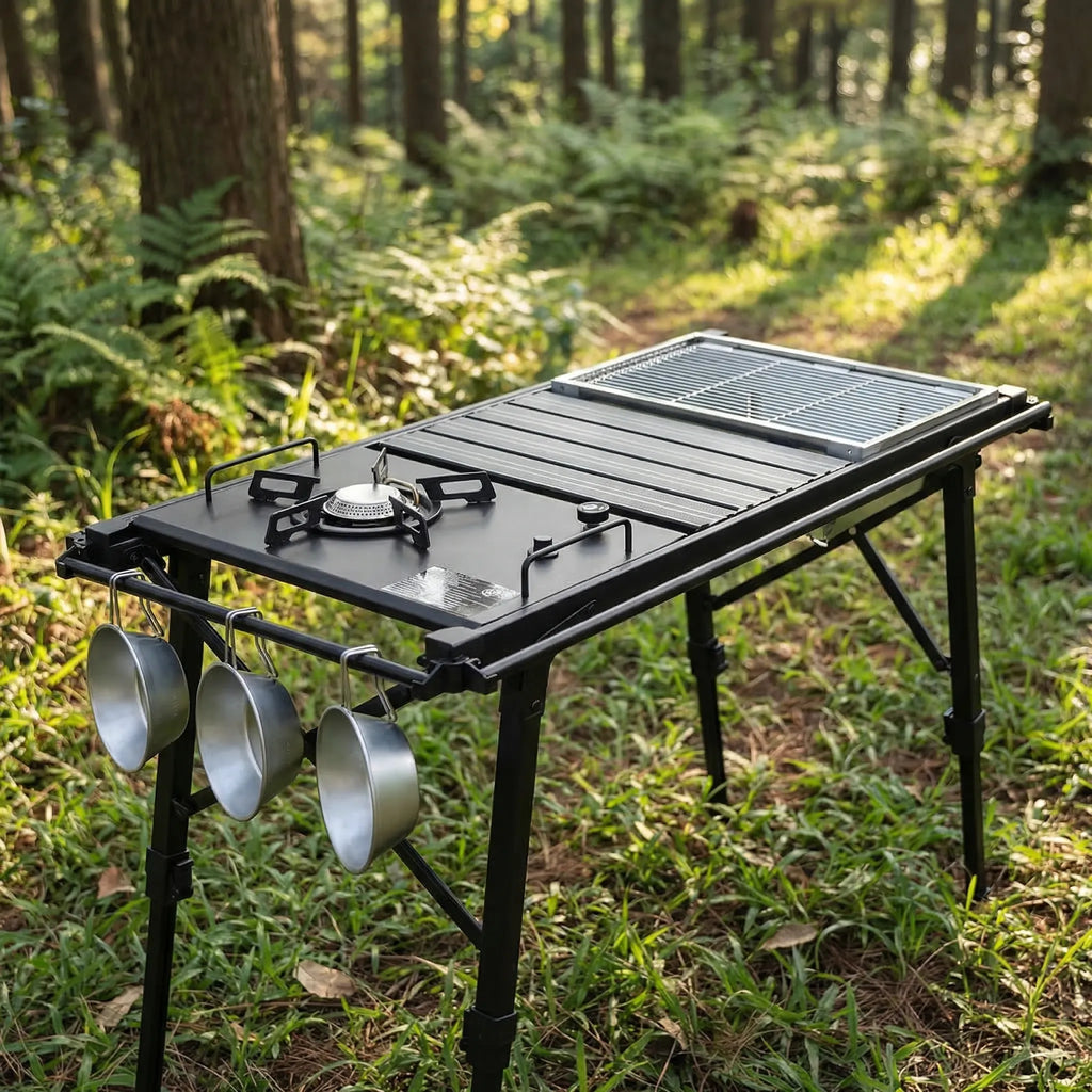 Fieldrix Klappbarer IGT-Campingtisch Mit Grill