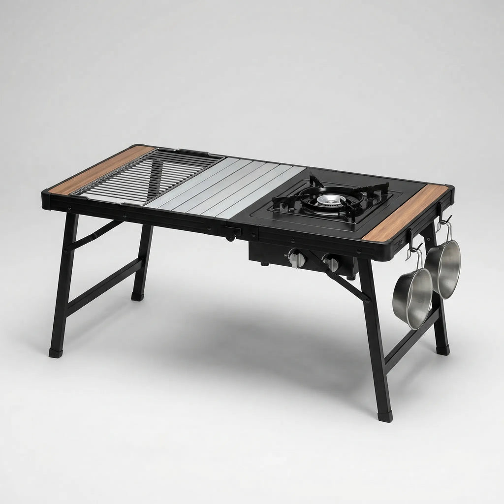 Fieldrix Klappbarer IGT-Campingtisch Mit Grill