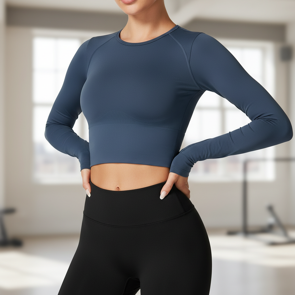 Flowiva Langarm-Athletiktop