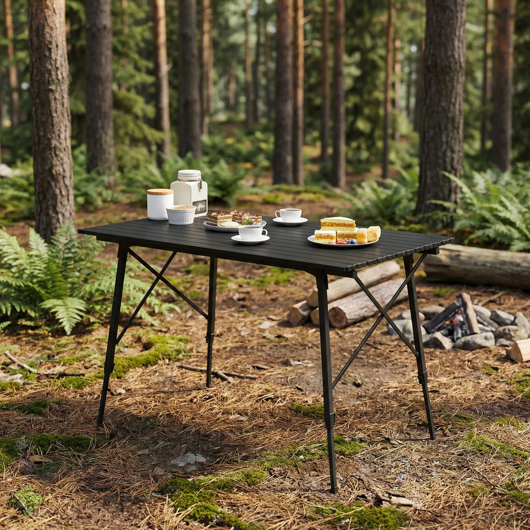 Foldique Verstellbarer Klapp-Campingtisch
