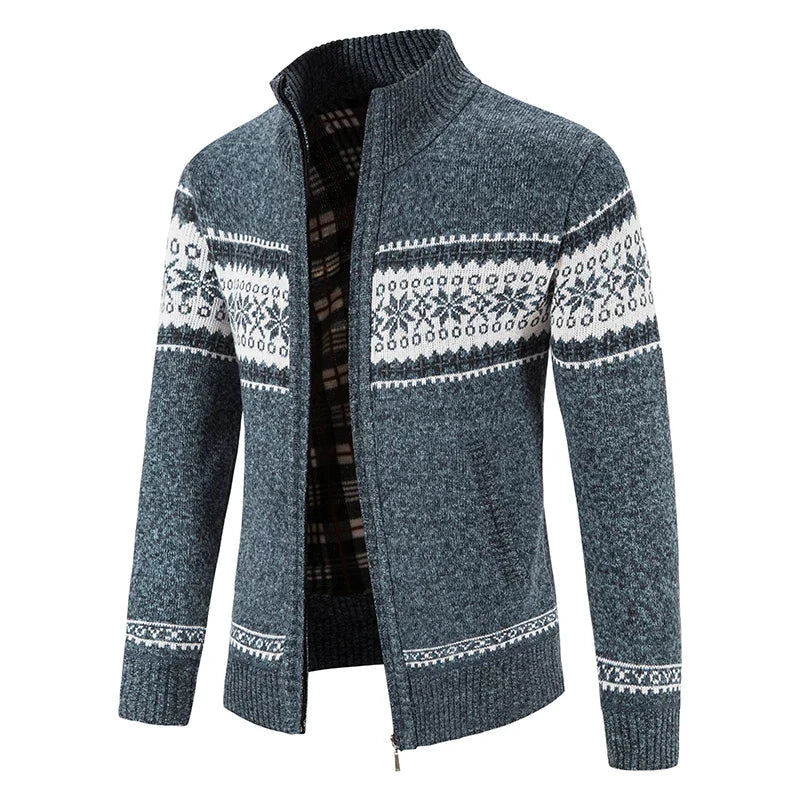 Strickcardigan mit durchgehendem Reißverschluss