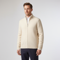 Merino-Strickjacke mit durchgehendem Reißverschluss