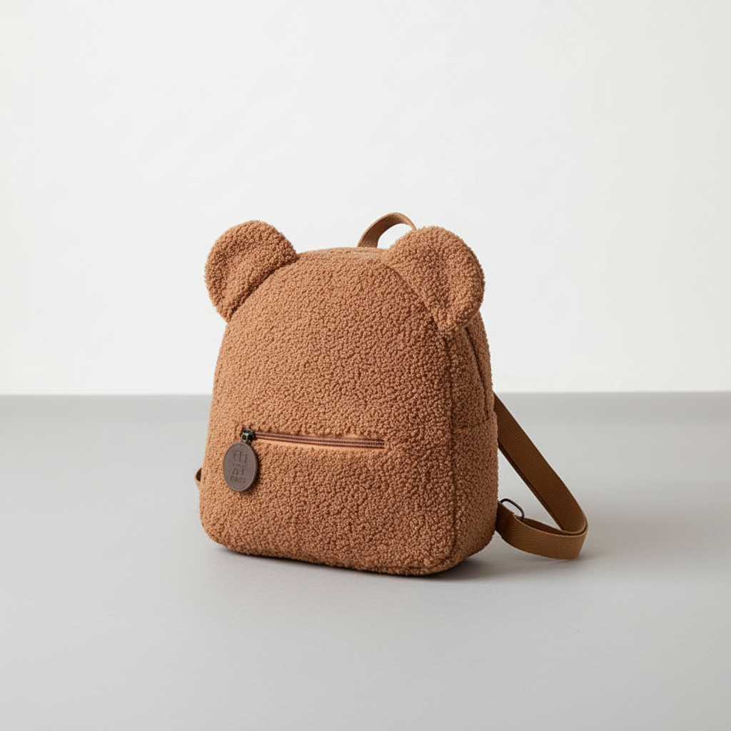 Fuzzaro Kleiner Plüsch-Flanell-Rucksack