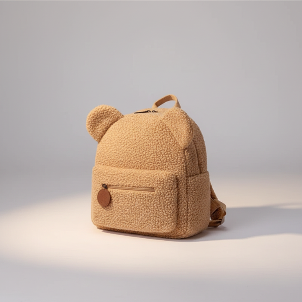 Fuzzaro Kleiner Plüsch-Flanell-Rucksack