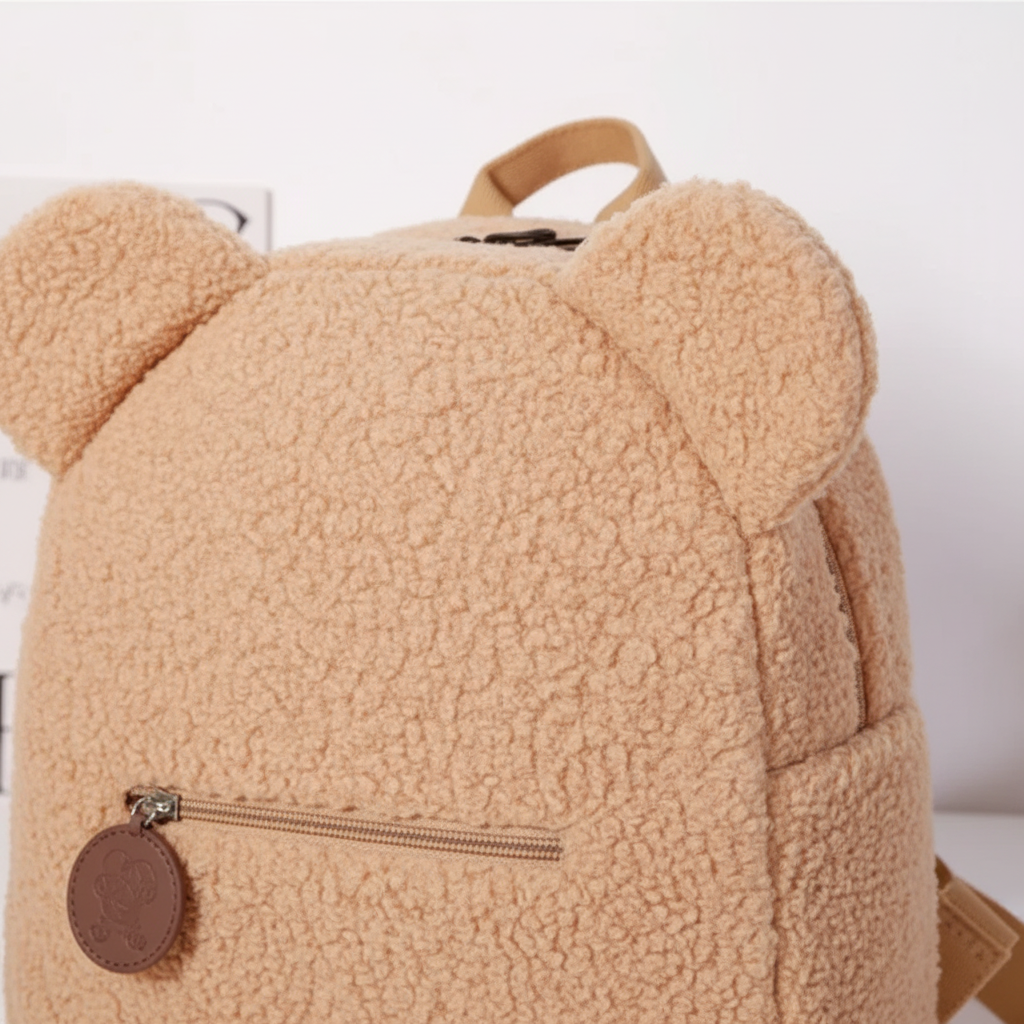 Fuzzaro Kleiner Plüsch-Flanell-Rucksack