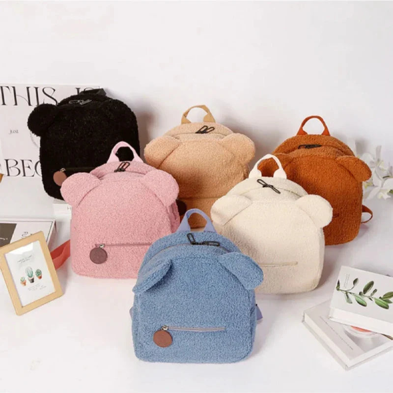 Fuzzaro Kleiner Plüsch-Flanell-Rucksack