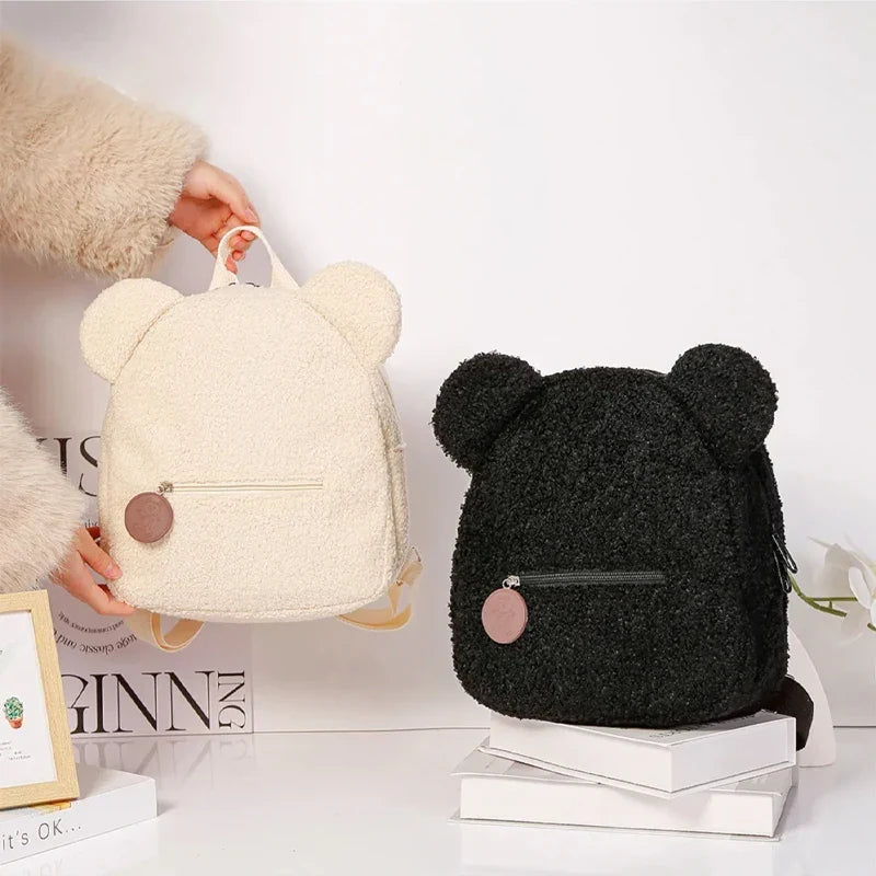 Fuzzaro Kleiner Plüsch-Flanell-Rucksack