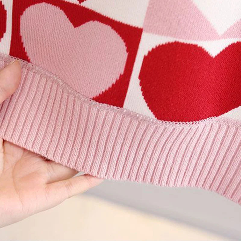 Mädchen Gestrickter Rundhalspullover