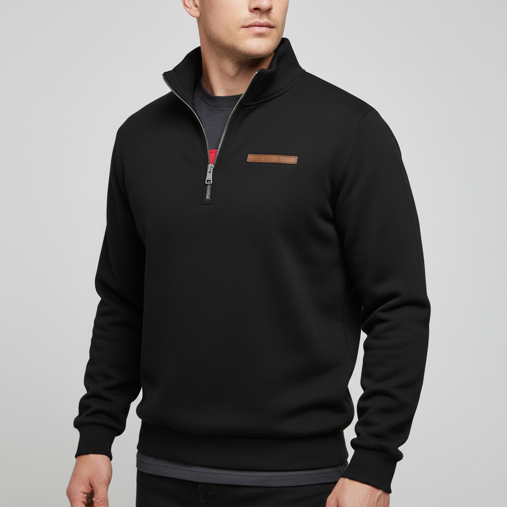 Schwerer Half-Zip-Pullover