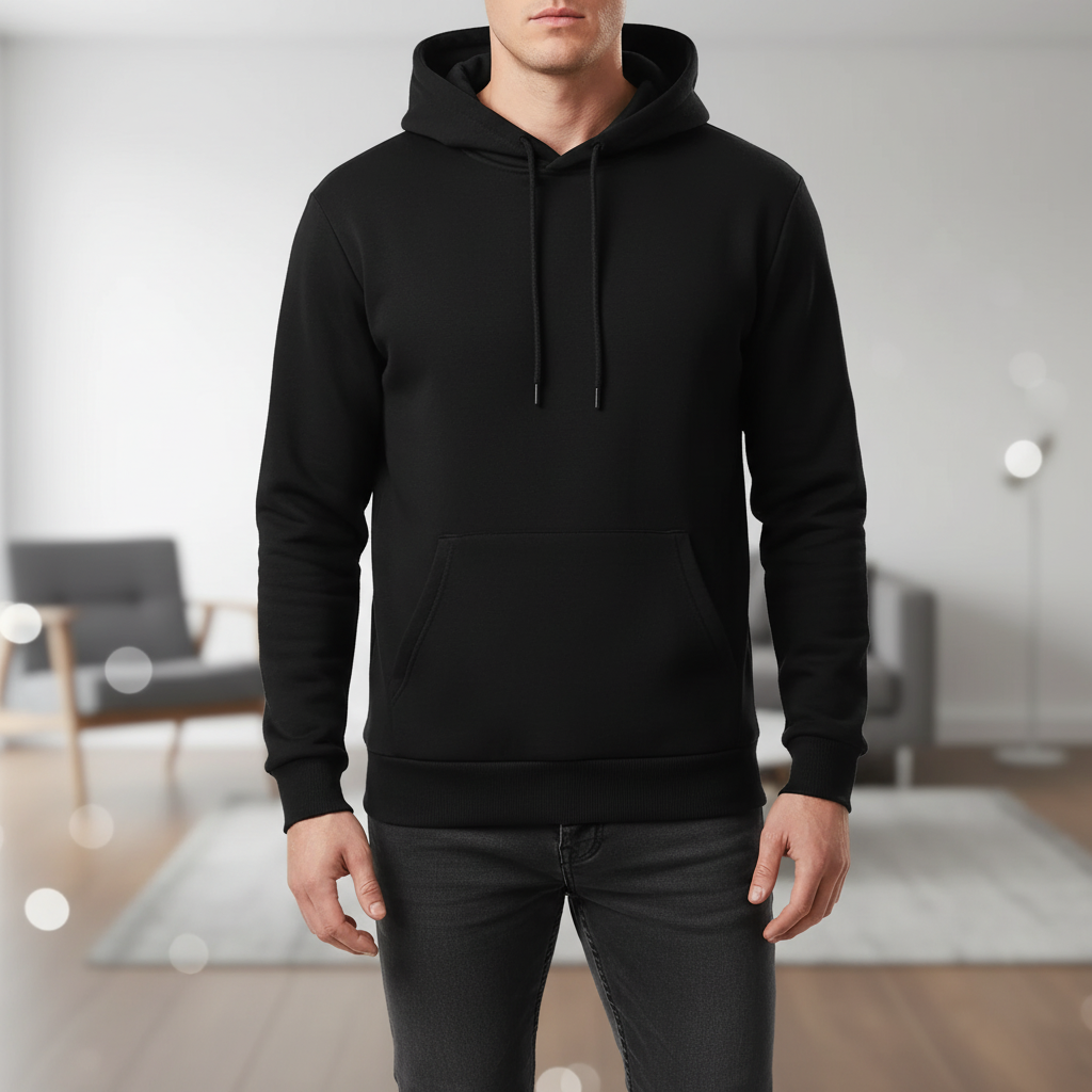 Schwerer Baumwoll-Hoodie