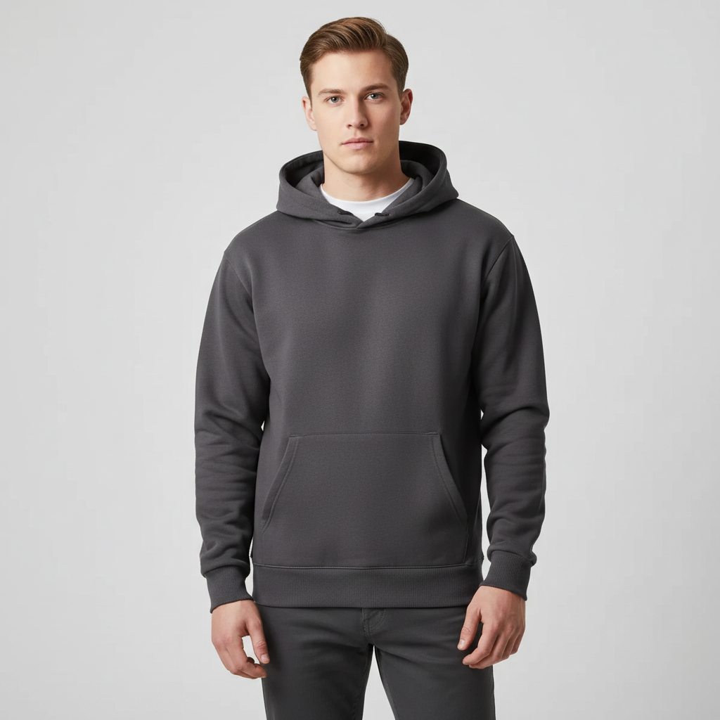 Schwerer Baumwoll-Hoodie