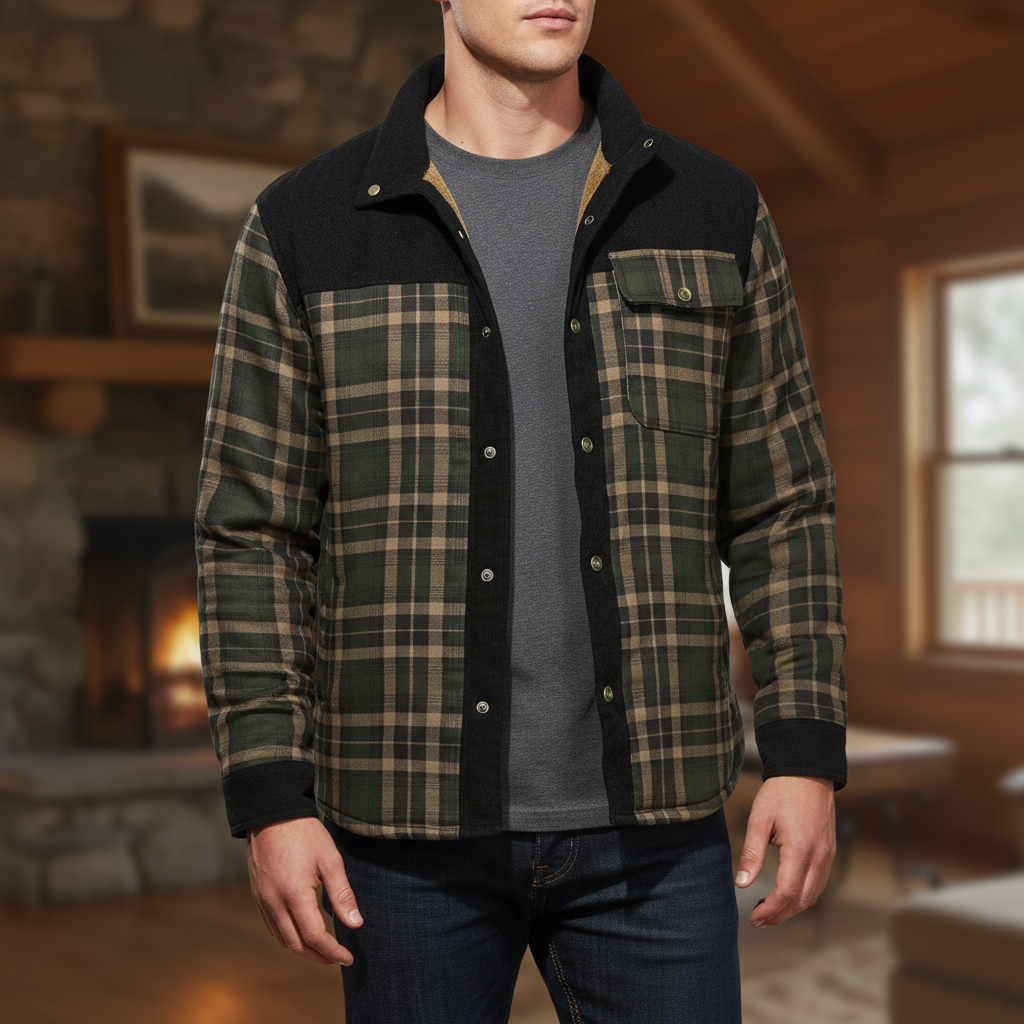 Gefütterte Flanell-Hemdjacke