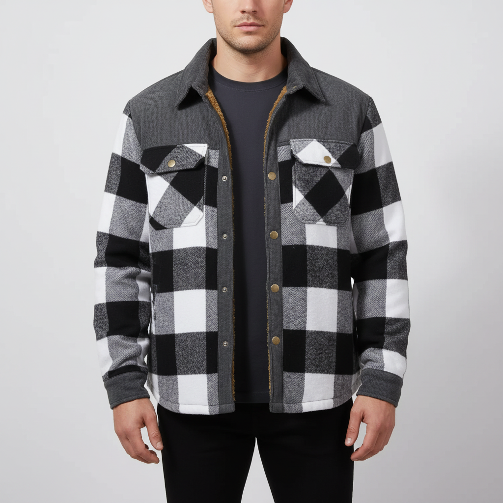 Gefütterte Flanell-Hemdjacke