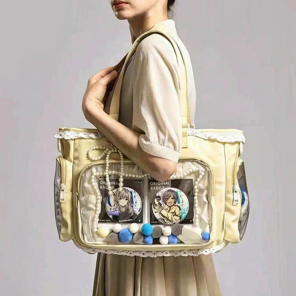 Itavelle Japanischer Itabag Mit Transparentem Display-Fenster