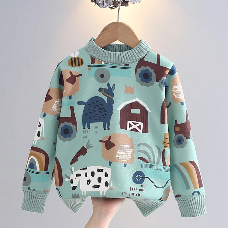 Kinder Pullover mit Cartoon-Print