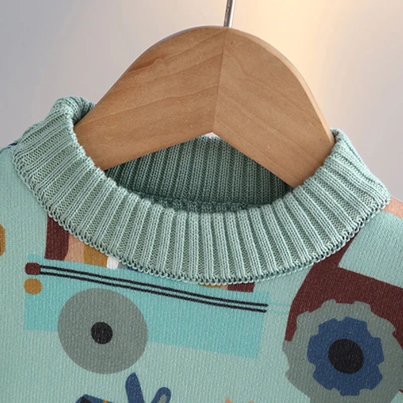 Kinder Pullover mit Cartoon-Print