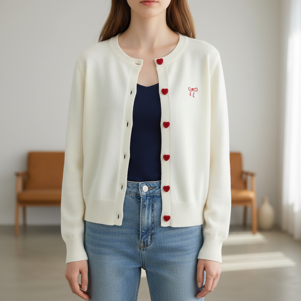 Strickjacke aus Mischgewebe