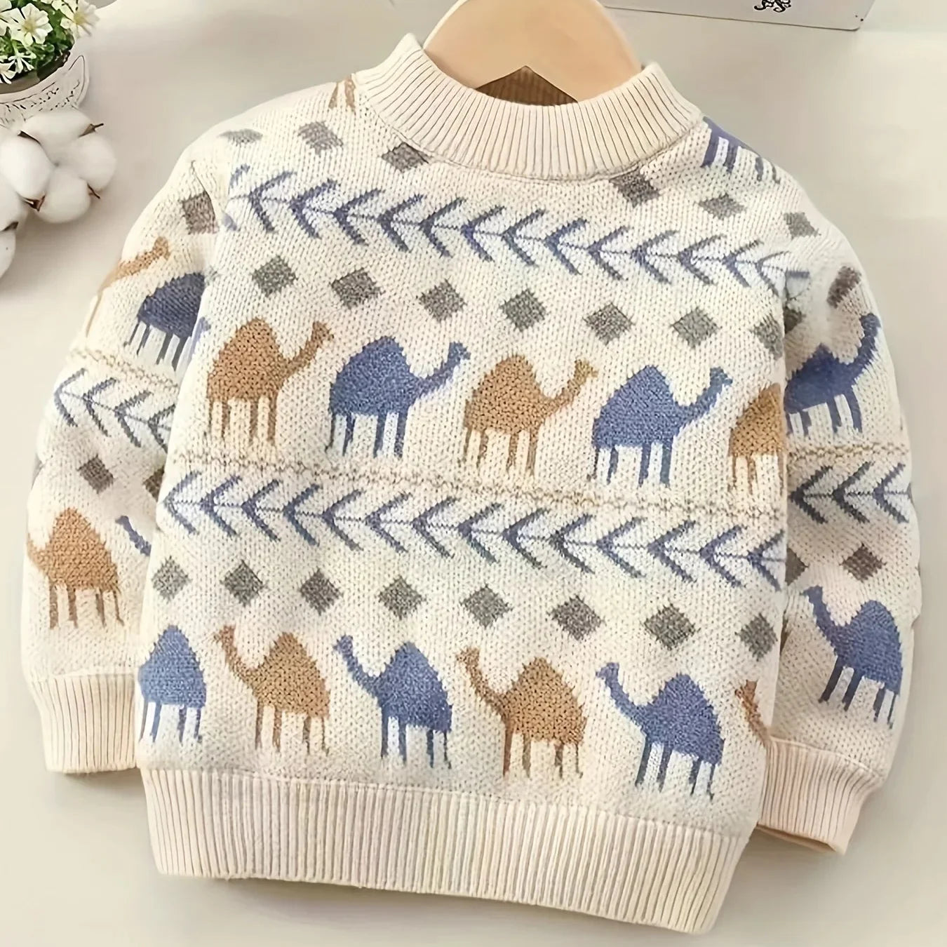 Gefütterter Strickpullover
