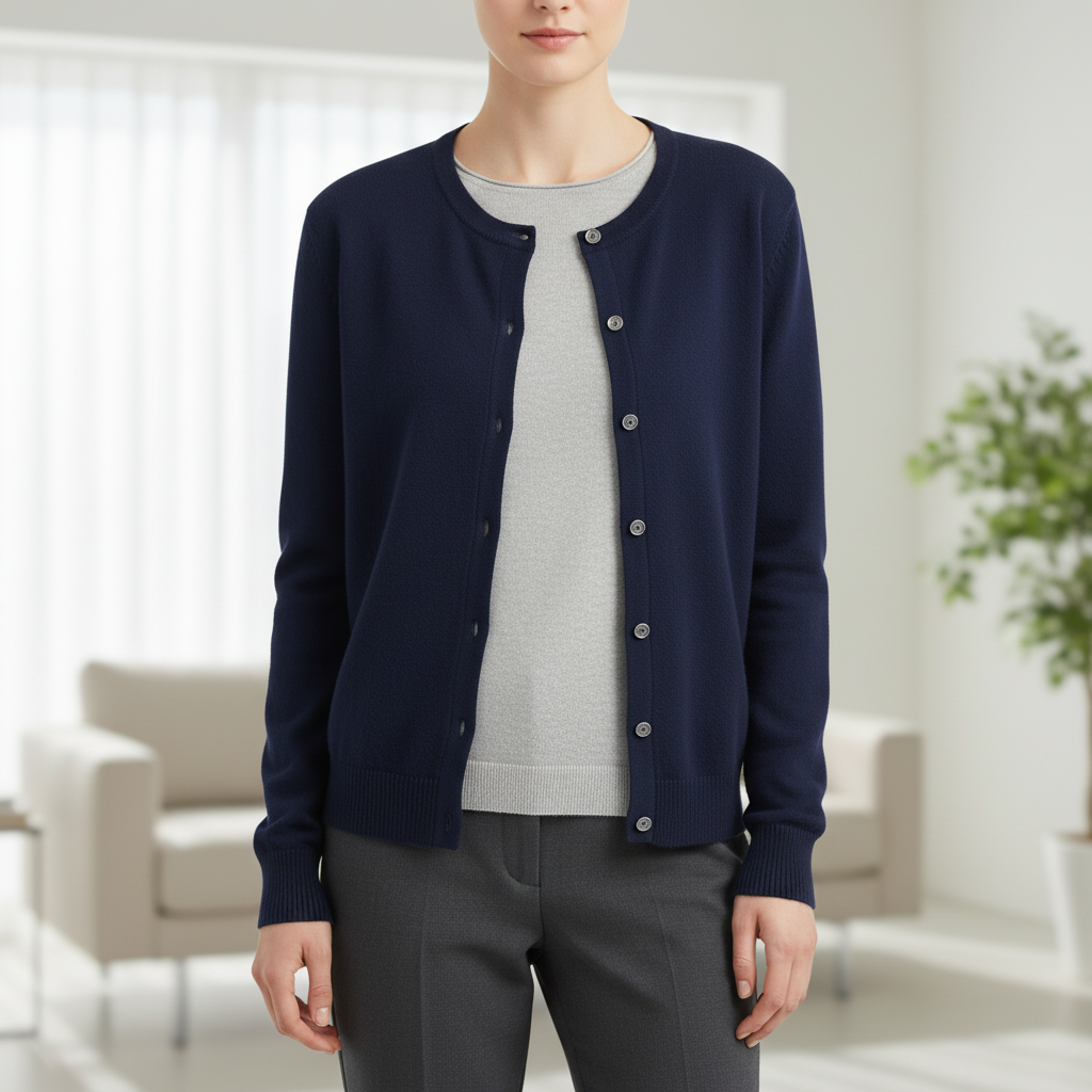 Gestrickte Langarm-Strickjacke