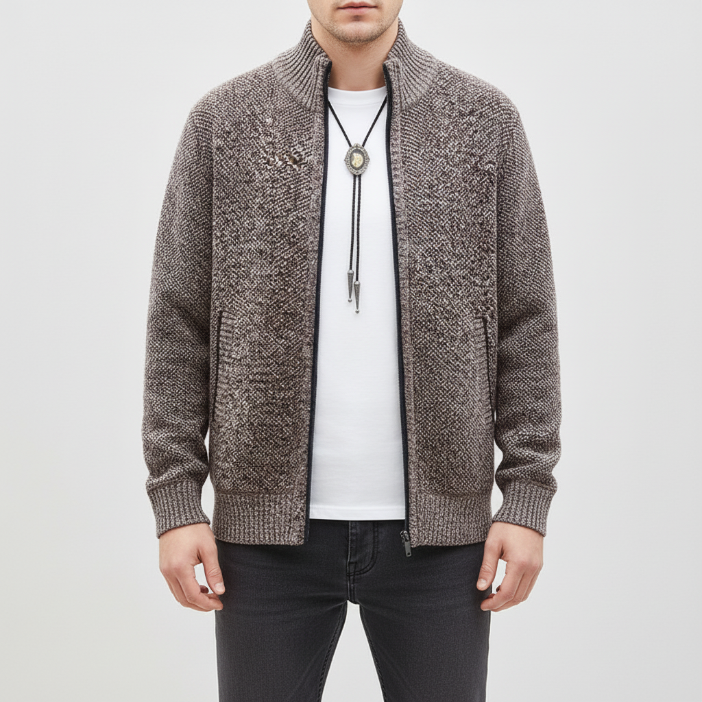 Strickcardigan mit Reißverschluss vorne