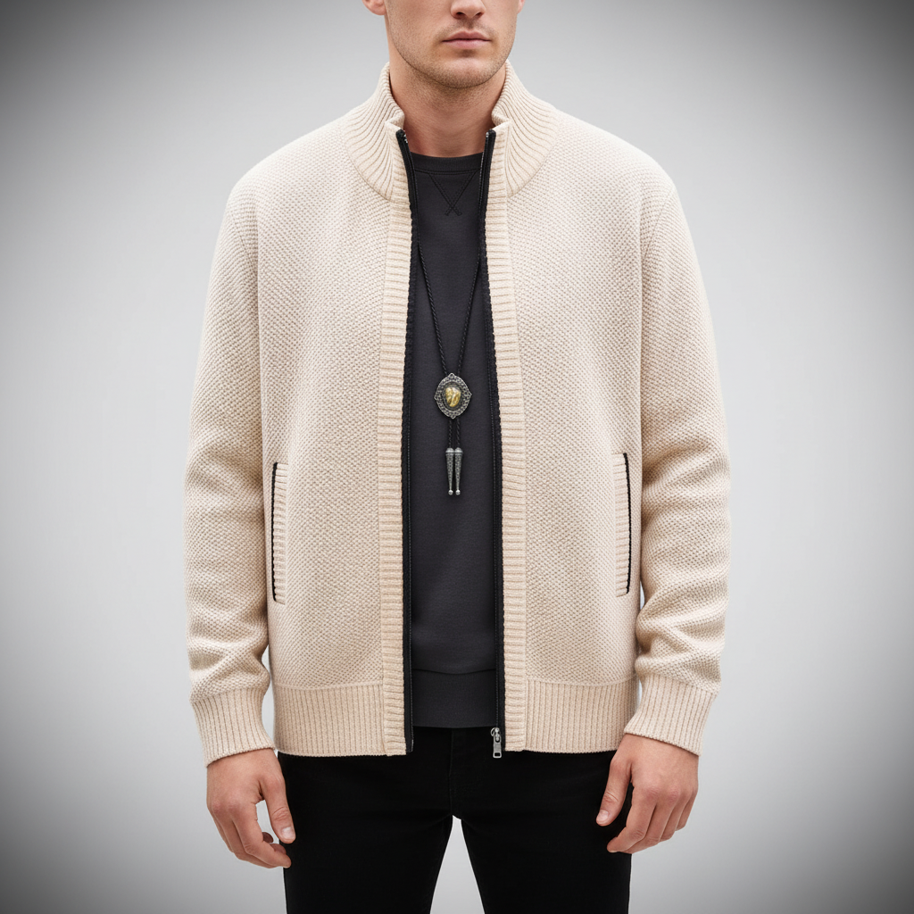 Strickcardigan mit Reißverschluss vorne