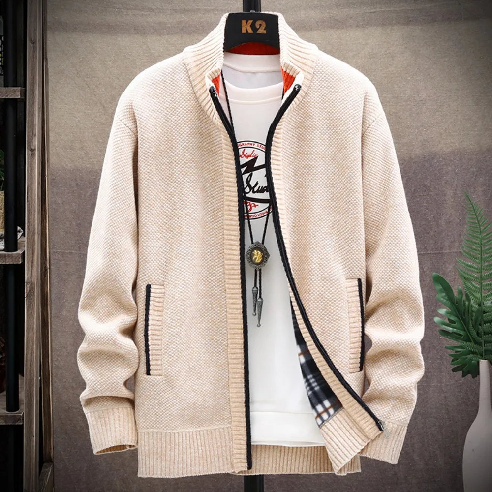 Strickcardigan mit Reißverschluss vorne