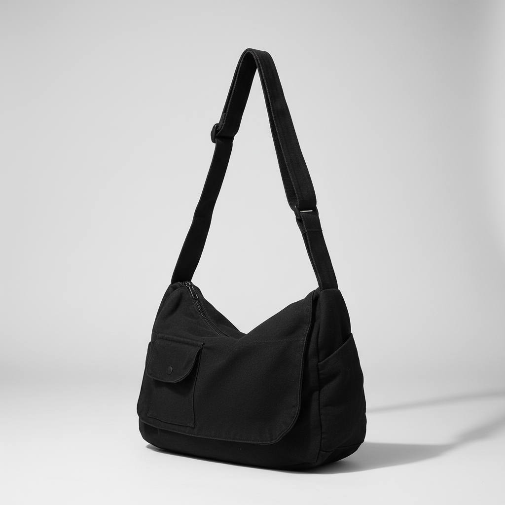 Große Canvas Messenger Tasche