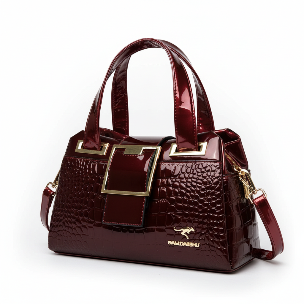 Große Lack-Tote-Tasche