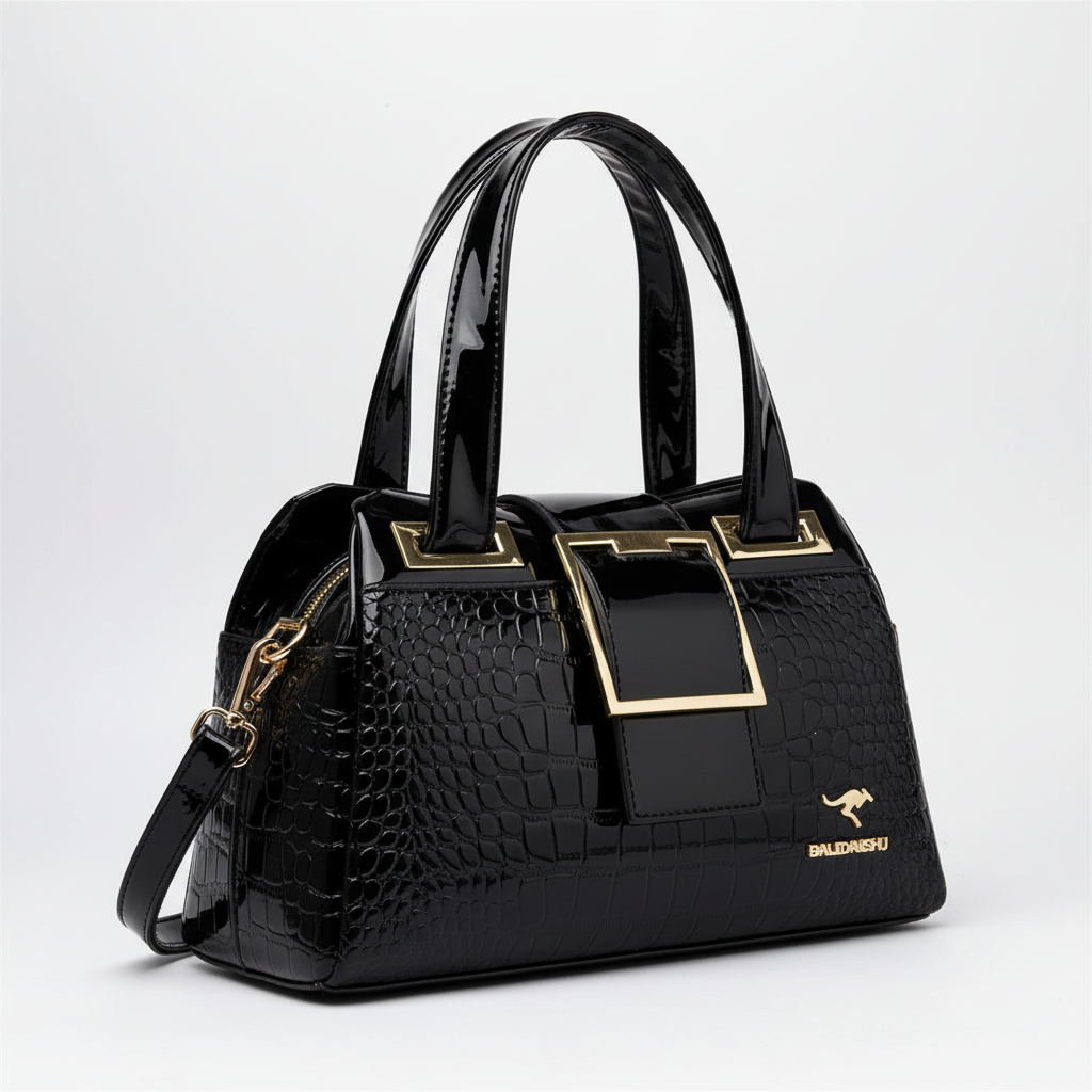 Große Lack-Tote-Tasche