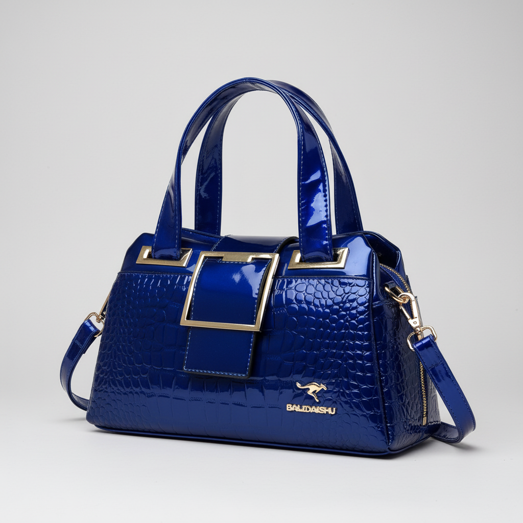 Große Lack-Tote-Tasche