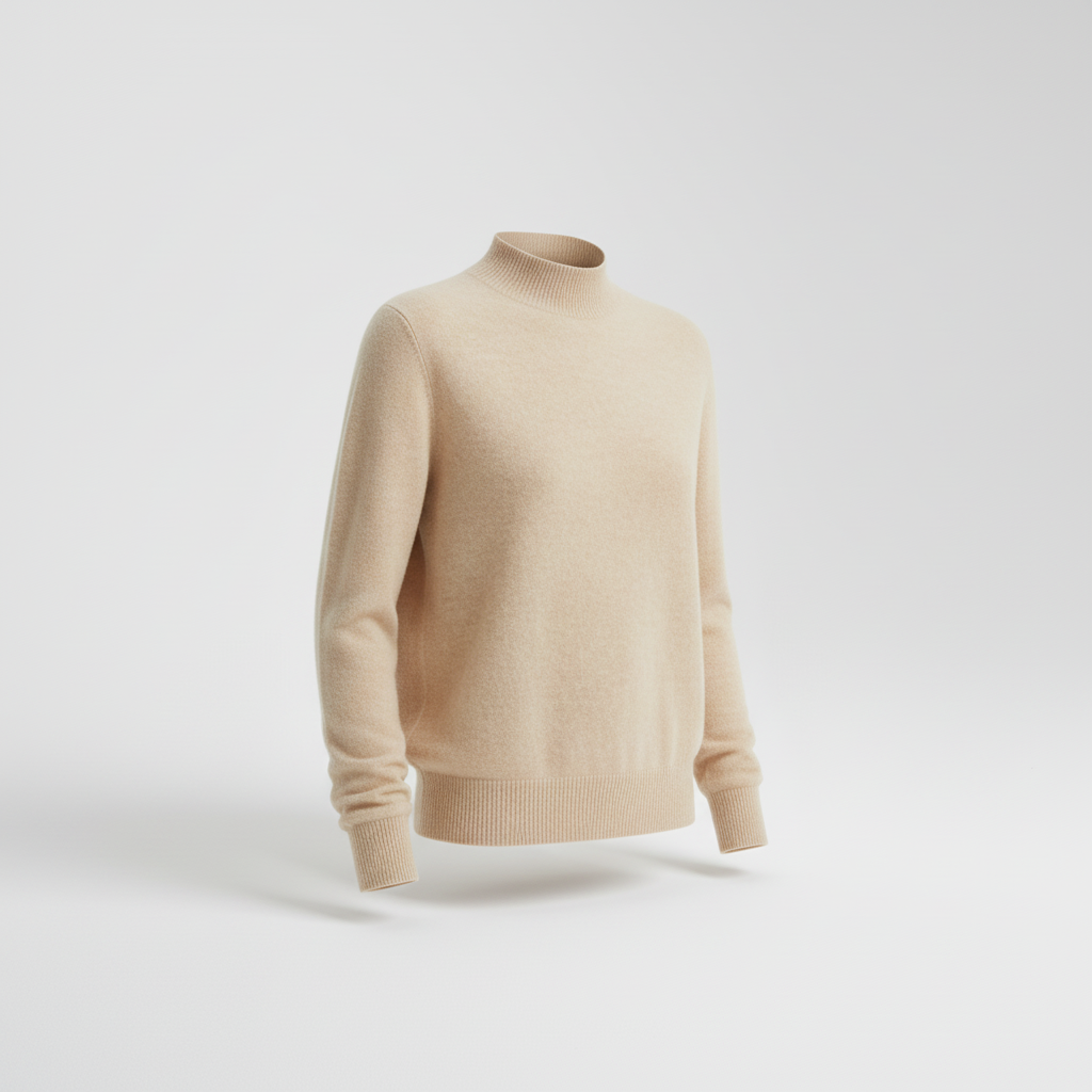 Leichter Pullover mit Mock-Neck-Kragen